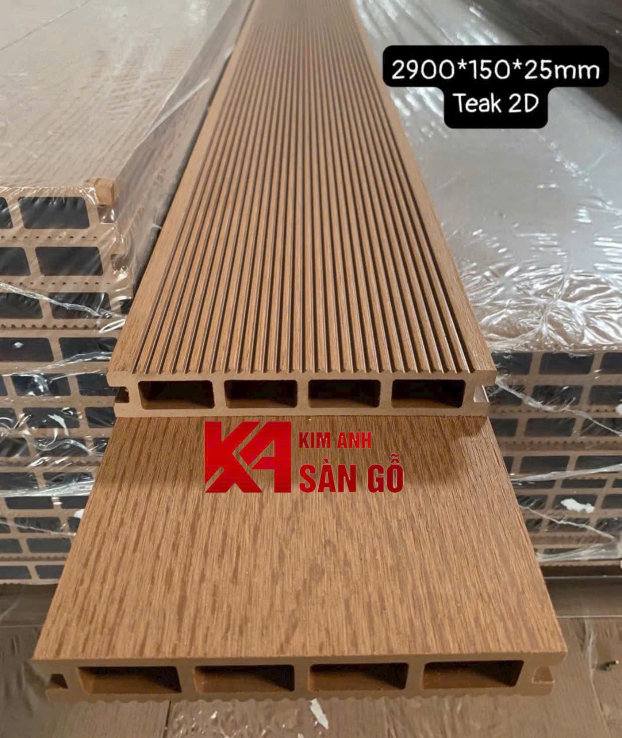 Sàn Gỗ Nhựa Lỗ Vuông VN-01 20mm